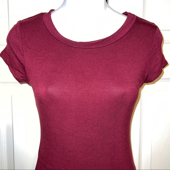 Wine color mini dress S - Picture 4 of 13